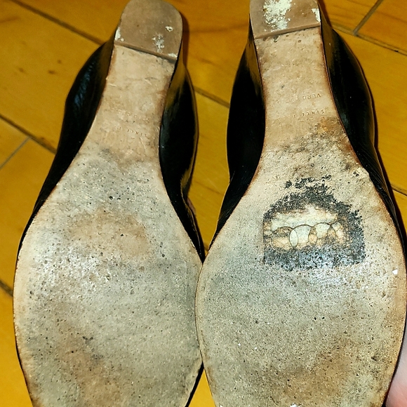 Bloch Ballet Two Toned Wedged Heels With Bow - Picture 7 of 8